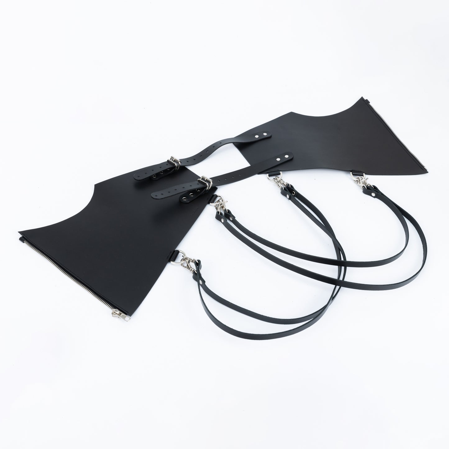 Elegant Leather Corset with Front Zipper