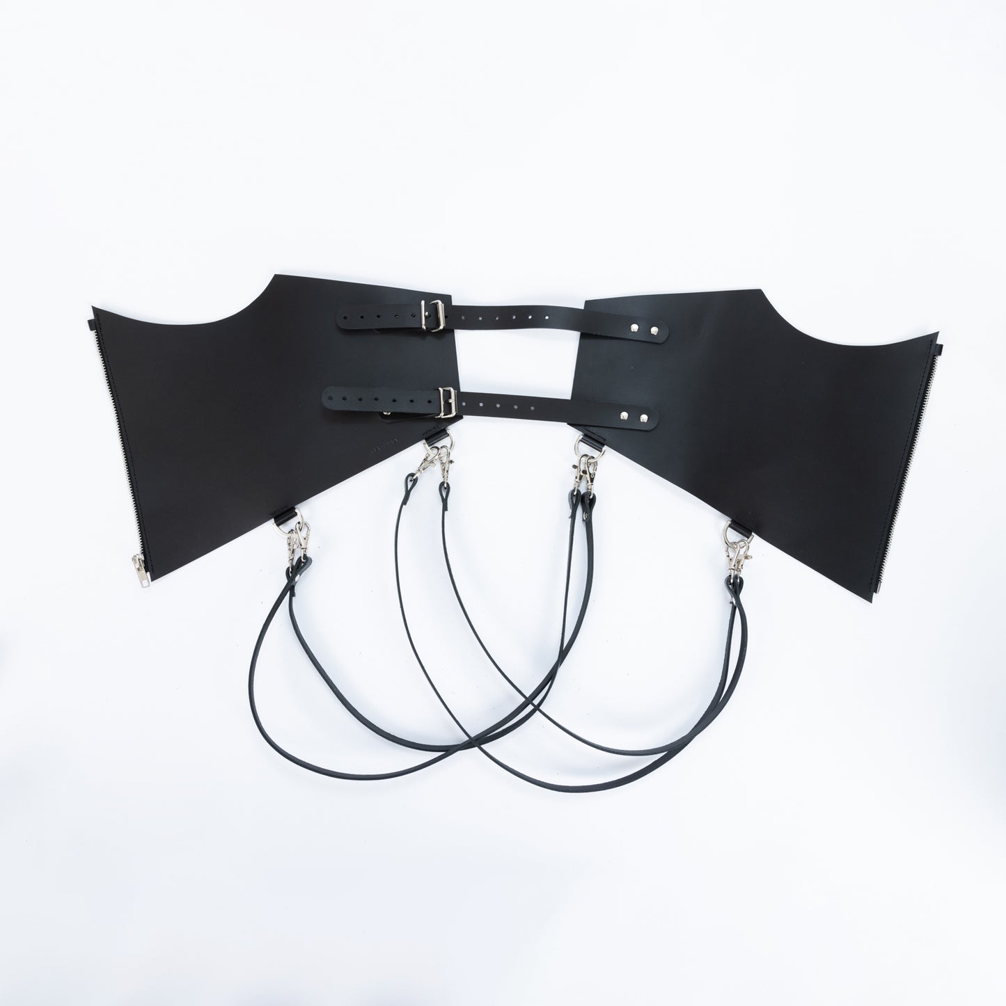 Elegant Leather Corset with Front Zipper