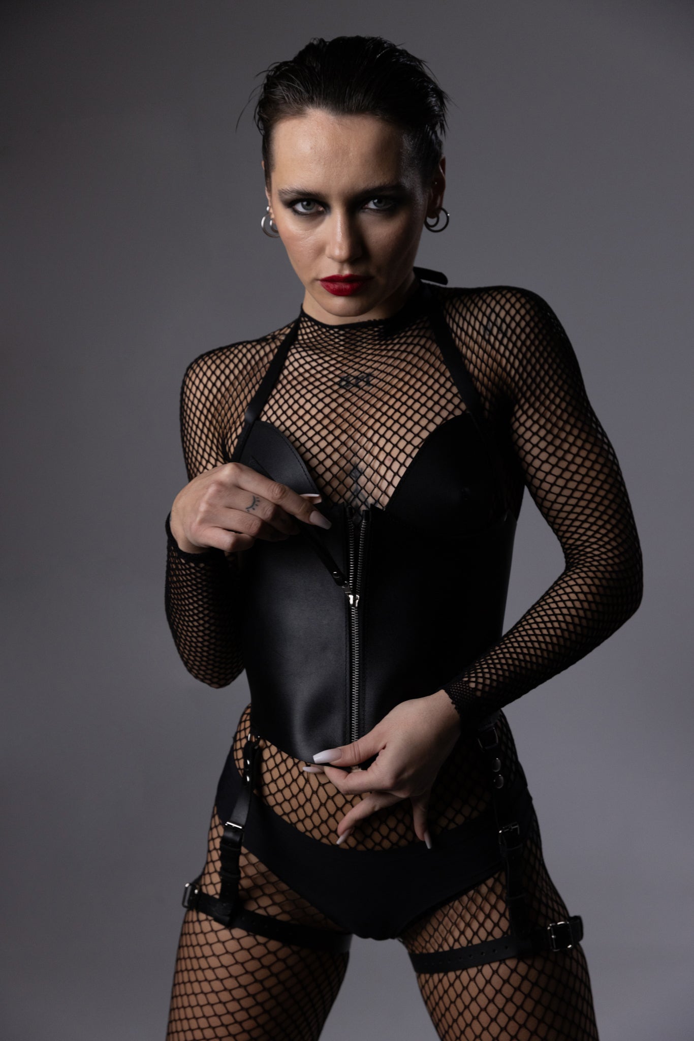 Bustier with suspenders