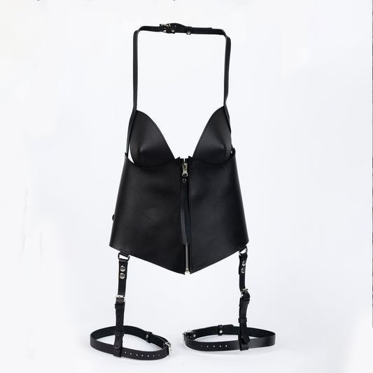 Bustier with suspenders