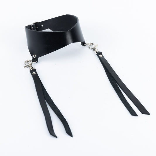 Leather Choker with Tassels