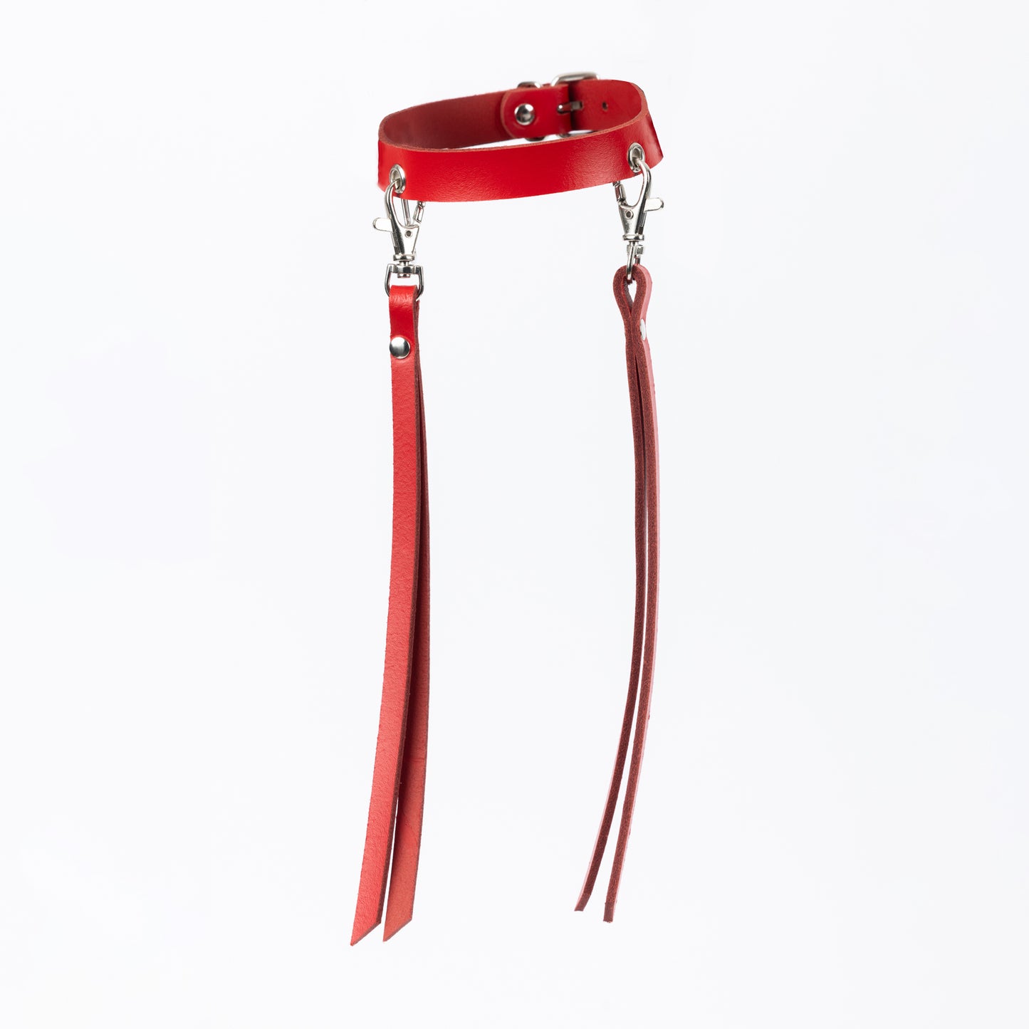 Leather Choker with Tassels